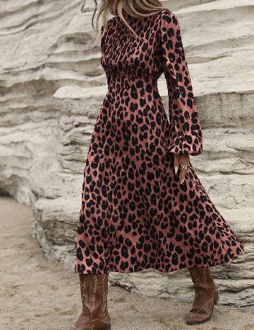 Rochie medie SHEIN, animal print