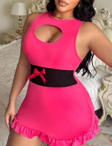 Rochie de noapte SHEIN CURVE, roz