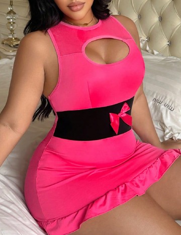 Rochie de noapte SHEIN CURVE, roz