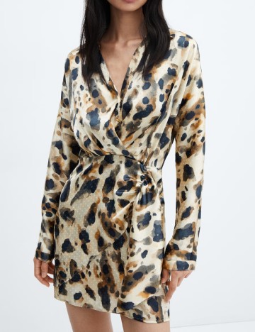 Rochie scurta Mango, animal print