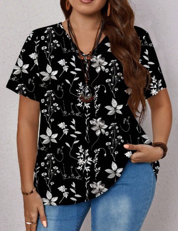 Bluza Emery Rose Curve, negru