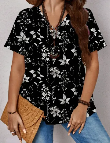 Bluza Emery Rose Curve, negru