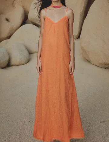 Rochie lunga Mango, portocaliu