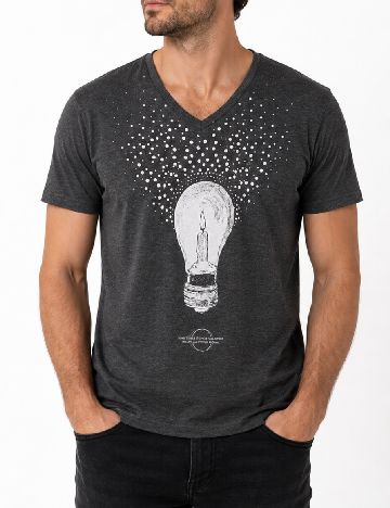 Tricou Bershka, gri inchis