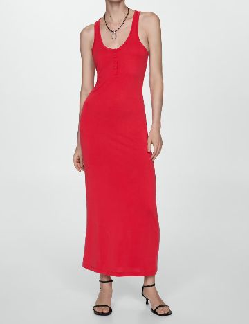 Rochie lunga Mango, rosu