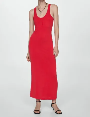 Rochie lunga Mango, rosu
