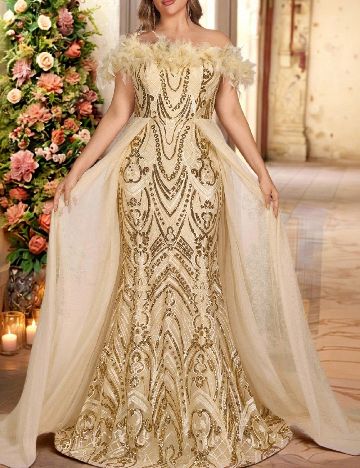 Rochie lunga SHEIN CURVE, crem
