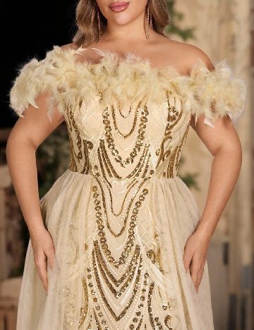 Rochie lunga SHEIN CURVE, crem