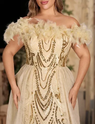 Rochie lunga SHEIN CURVE, crem