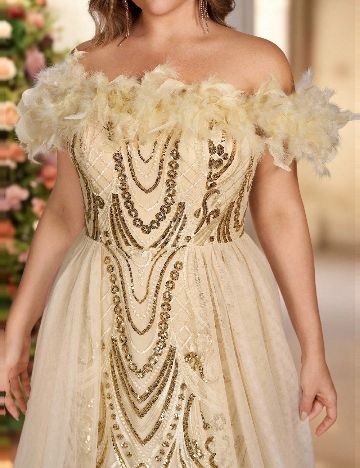 Rochie lunga SHEIN CURVE, crem
