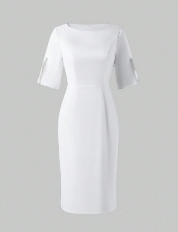 Rochie medie SHEIN, alb