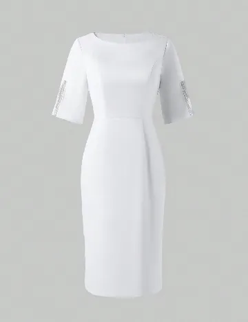 Rochie medie SHEIN, alb