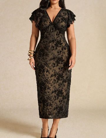 Rochie medie SHEIN CURVE, negru