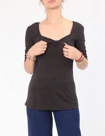 Bluza Bershka, gri inchis