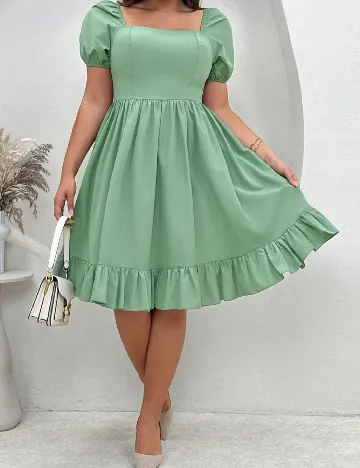 Rochie scurta SHEIN CURVE, verde