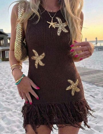 Rochie scurta SHEIN, maro