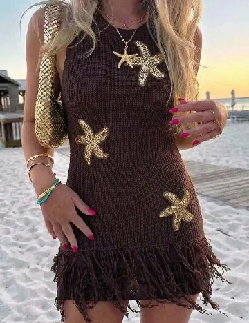 Rochie scurta SHEIN, maro