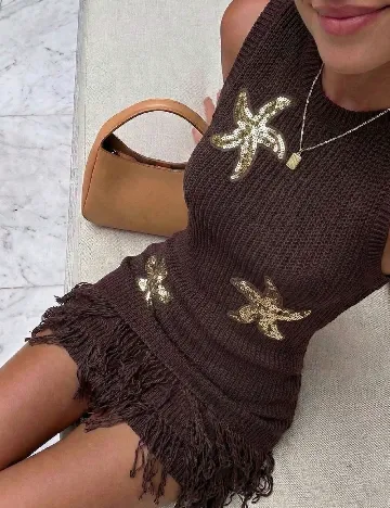 Rochie scurta SHEIN, maro