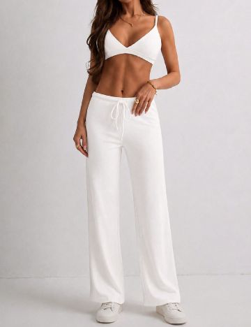 Pantaloni SHEIN, alb