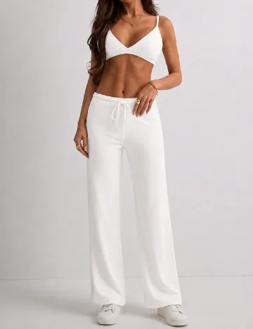 Pantaloni SHEIN, alb