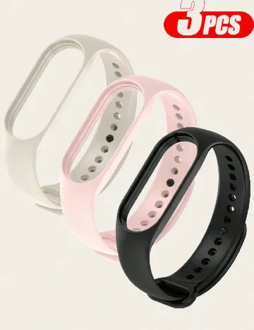 Set bratari pentru smartwatch Mi Band 7 3 bucati SHEIN, mix culori