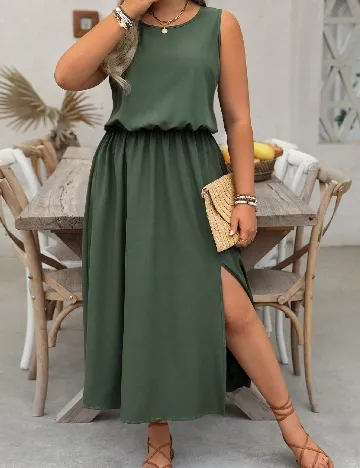 Rochie medie SHEIN CURVE, verde