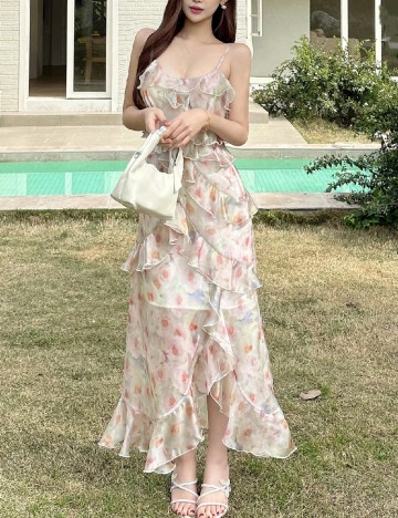 Rochie medie Dazy, mix culori