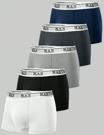 Set Boxeri 5 perechi SHEIN, mix culori