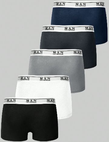 Set Boxeri 5 perechi SHEIN, mix culori