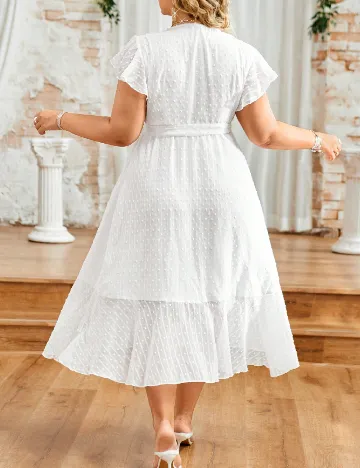 Rochie medie SHEIN CURVE, alb