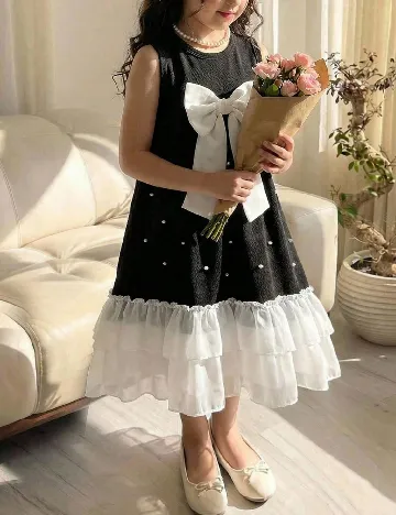 Rochie Shein Kids, negru/alb