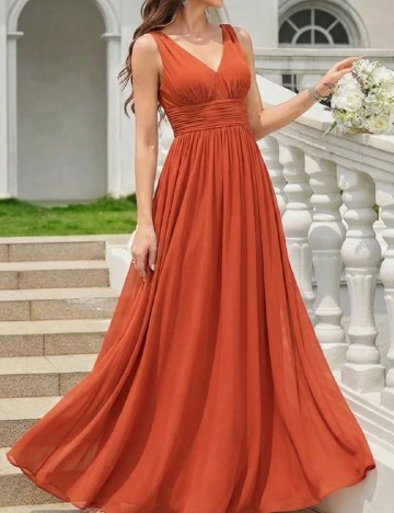 Rochie lunga SHEIN, caramiziu