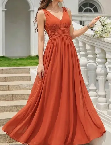 Rochie lunga SHEIN, caramiziu