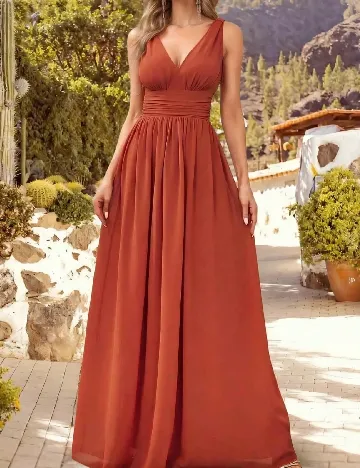 Rochie lunga SHEIN, caramiziu