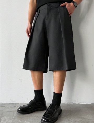 Pantaloni trei sferturi SHEIN, negru