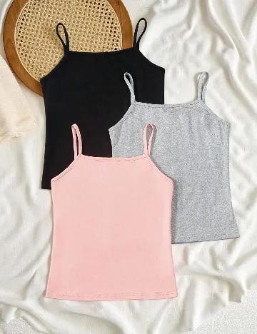 Set Maiouri 3 bucati Shein Kids, mix culori