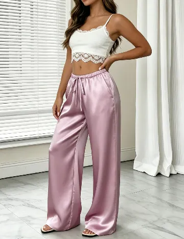 Pantaloni SHEIN, roz