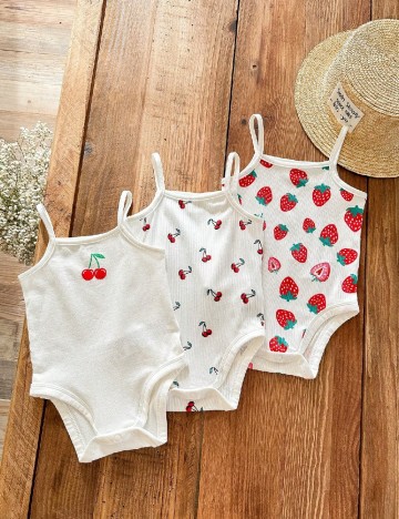 Set body 3 bucati Shein Kids, alb