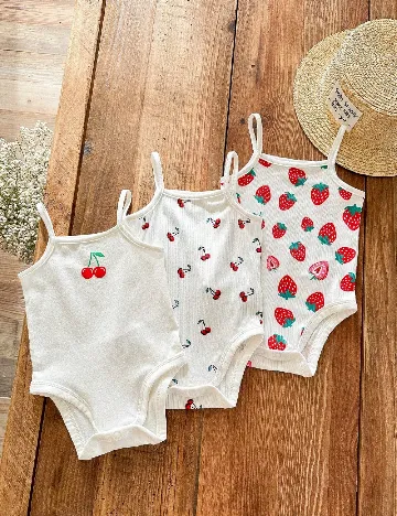 Set body 3 bucati Shein Kids, alb