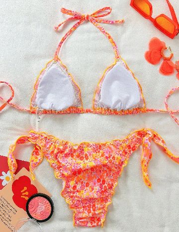 Costum de baie SHEIN, floral print
