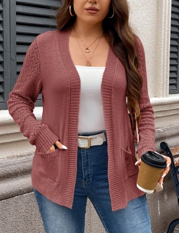 Blazer SHEIN CURVE, roz pudra inchis