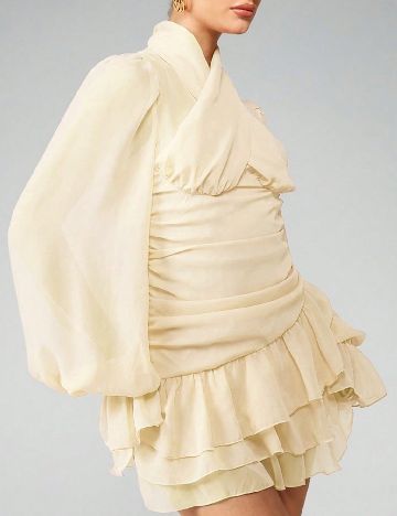 Rochie scurta SHEIN, crem