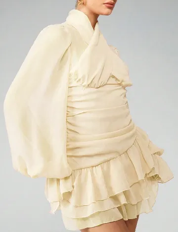 Rochie scurta SHEIN, crem