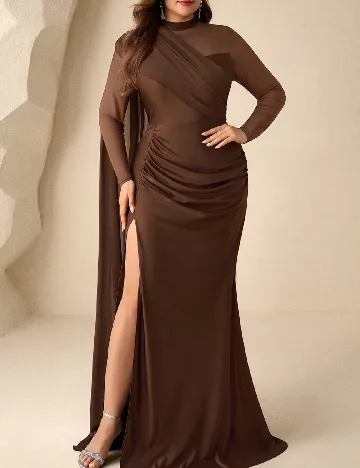 Rochie lunga SHEIN CURVE, maro