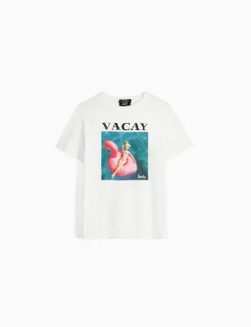 Tricou Bershka, alb