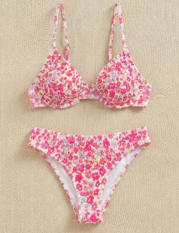 Costum de baie SHEIN, floral print
