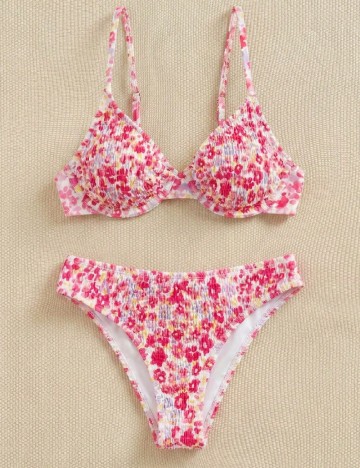 Costum de baie SHEIN, floral print