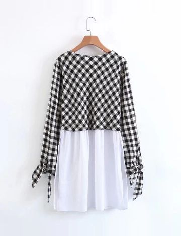 Bluza Zara, alb/negru