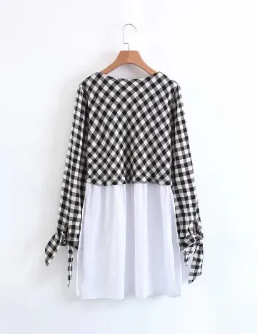 Bluza Zara, alb/negru