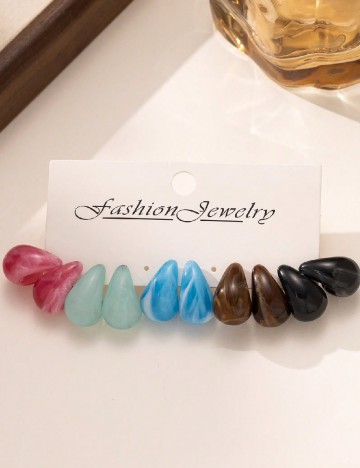 Set Cercei 5 perechi SHEIN, mix culori